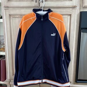 Puma Orange and Navy Track Jacket
